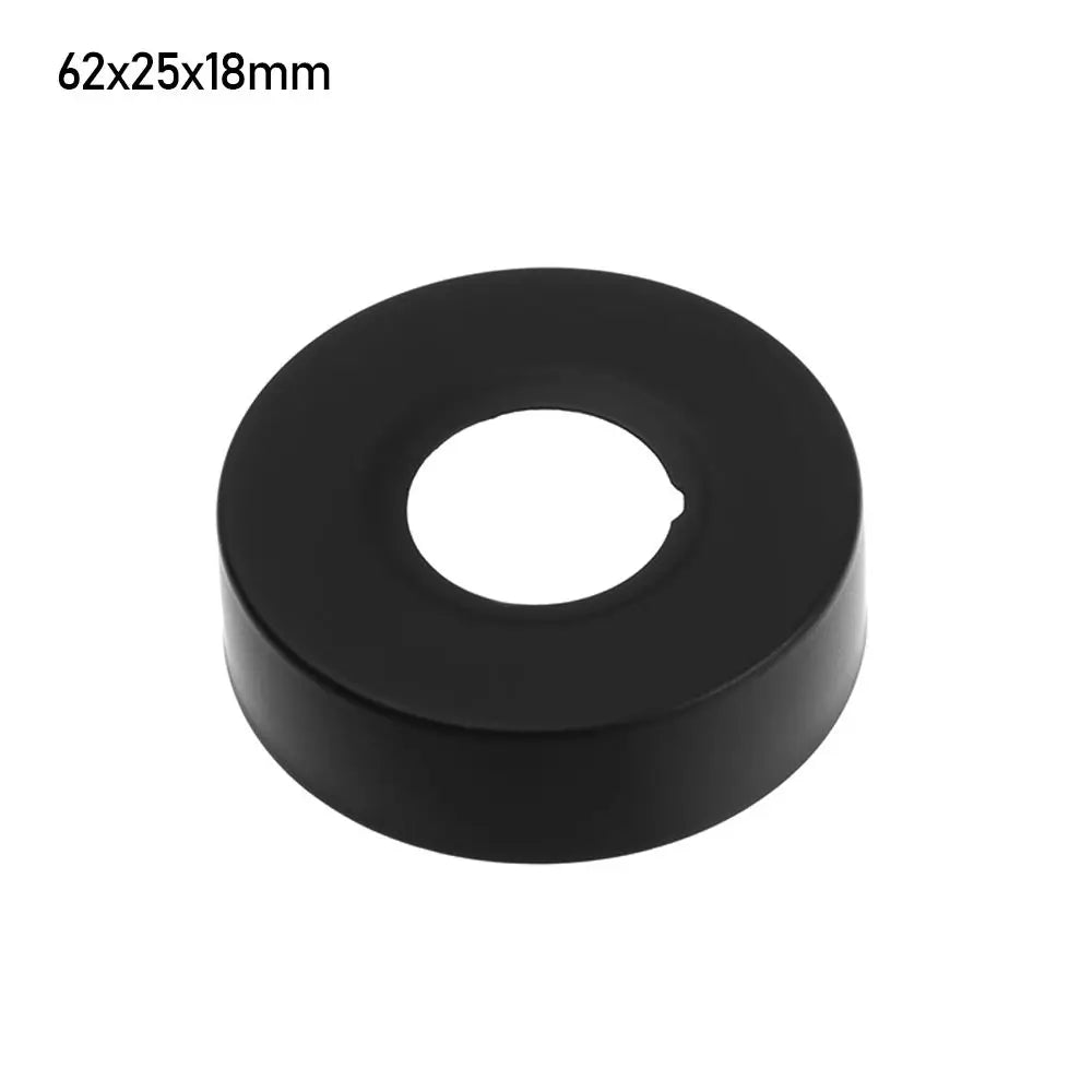 1Pcs Black Shower Faucet Decorative Cover Chrome Finish Stainless Steel Water Pipe Wall Covers Bathroom Accessories