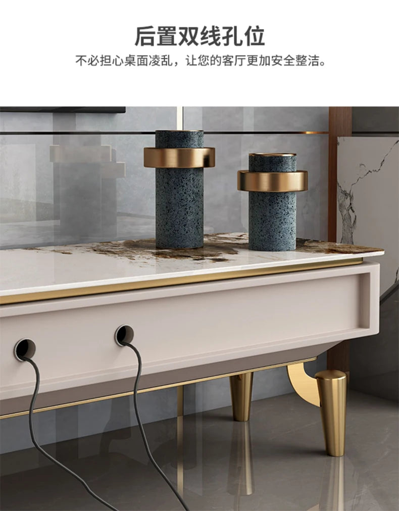 Modern Italian Tv Stands Design Drawers Style Premium Tv Table Luxury Trendy Elegant Muebles Para Hogar Living Room Furniture