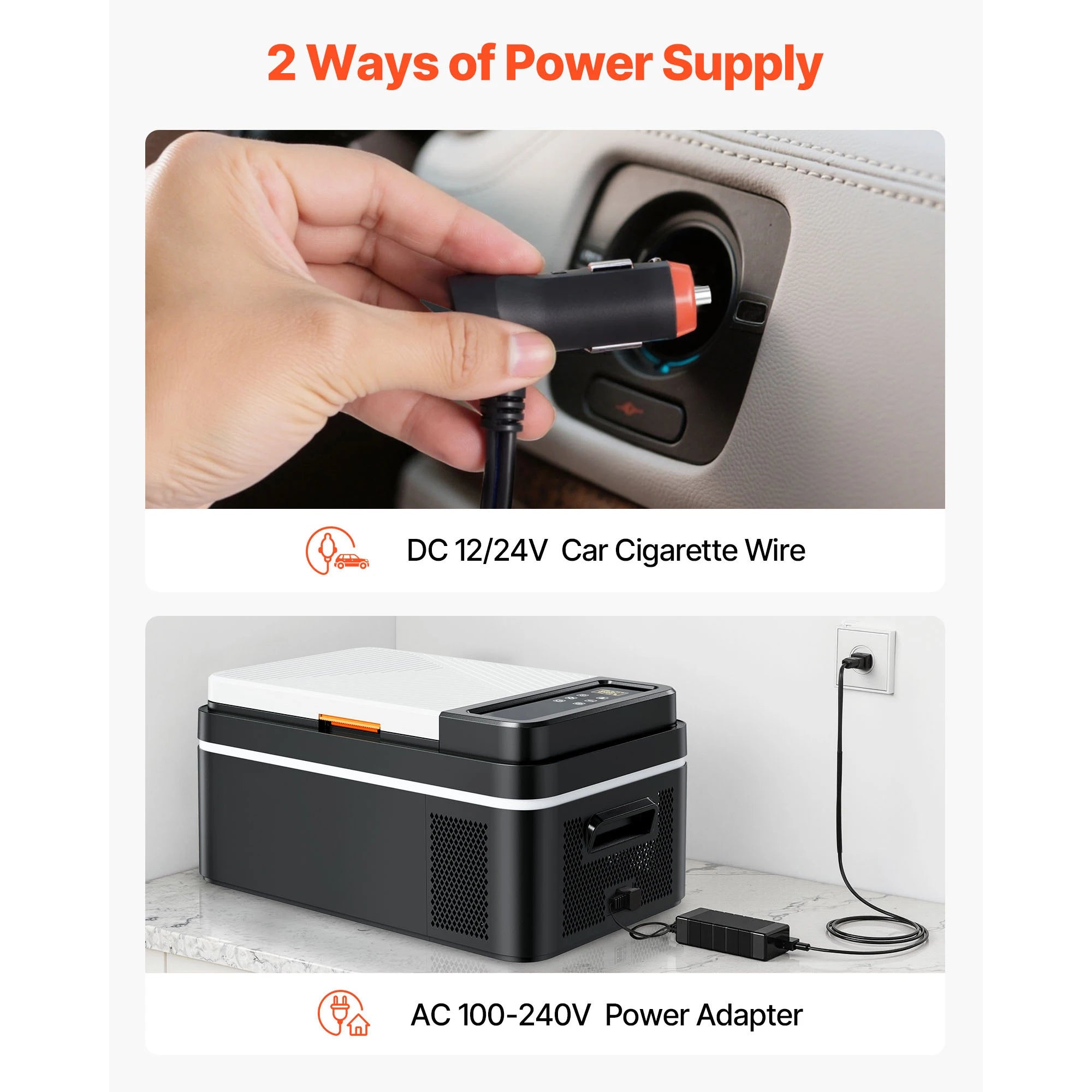 Succebuy 20 L Portable Refrigerator Car Refrigerator Electric Compressor Cooler with APP Control for RVs Campings Boats