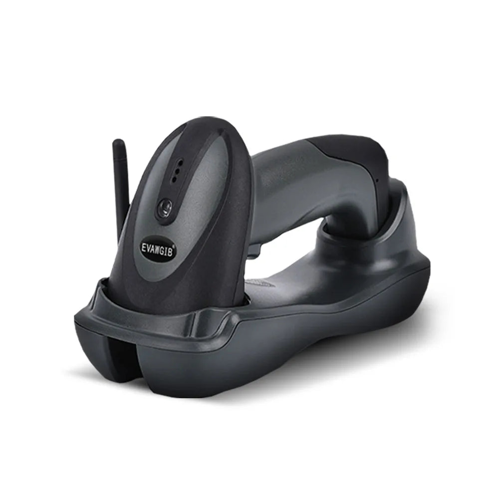 Barcode Scanner with Charger Base Stand 1D 2D QR Codes Reader BT Wireless Barcode Reader Supermarket Mobile Payment PDF417 H8