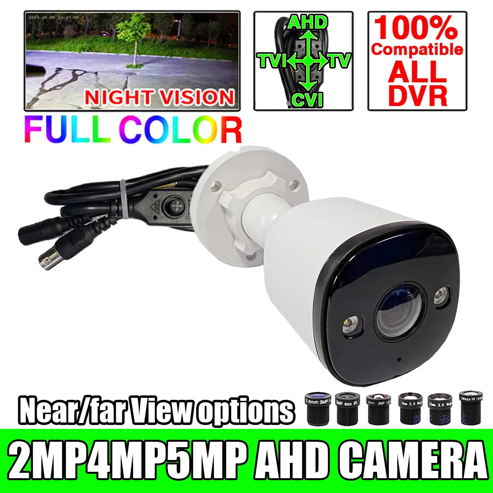 CVBS/TVI/CVI AHD 4in1 Fisheye Camera 8MP 5MP 4K 4MP 1080P 170 Degrees Panoramic Outdoor Waterproof HD Plug And Play Full Color