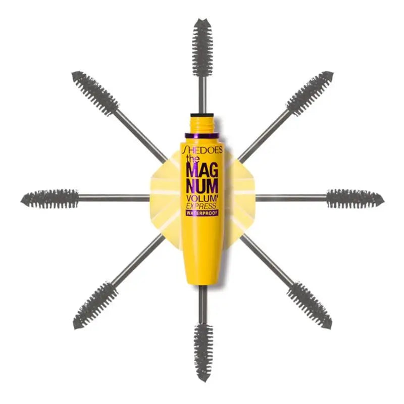4D Black Mascara Thickening,Lengthening,Curling,Waterproof Liquid Fiber Mascara Long-Lasting Natural Eyelash Enhance Cosmetics