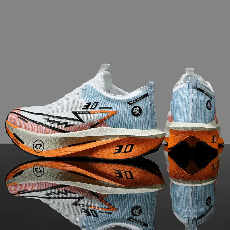 Men's Carbon Board Sneakers Anti-slip Cushioned Comfortable Racing Training Running Shoes Mesh Tennis Shoes Casual for Women - Beauty