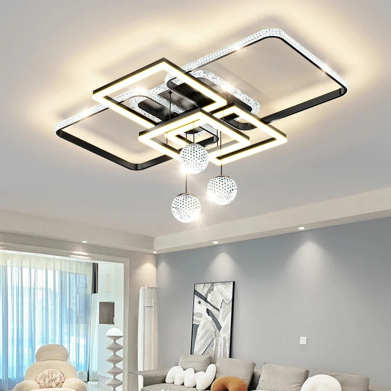 Modern living room LED pendant light interior decoration home appliances bedroom ceiling light kitchen home decoration glossy