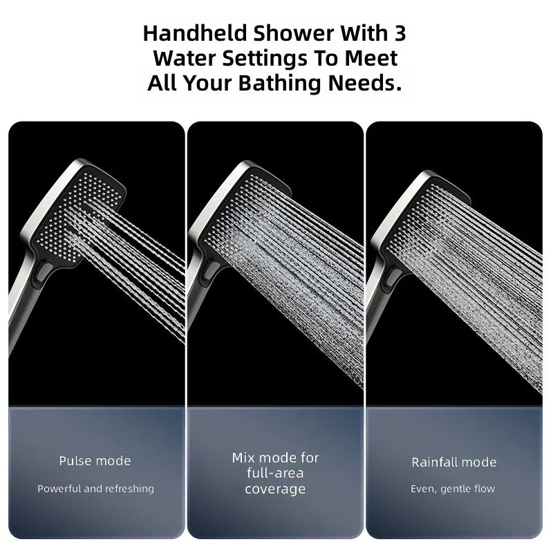 Shower Set, Thermostatic LED Display, Piano Key Pressurized Nozzle, Bathroom Home Decor, Water Saving Faucet System