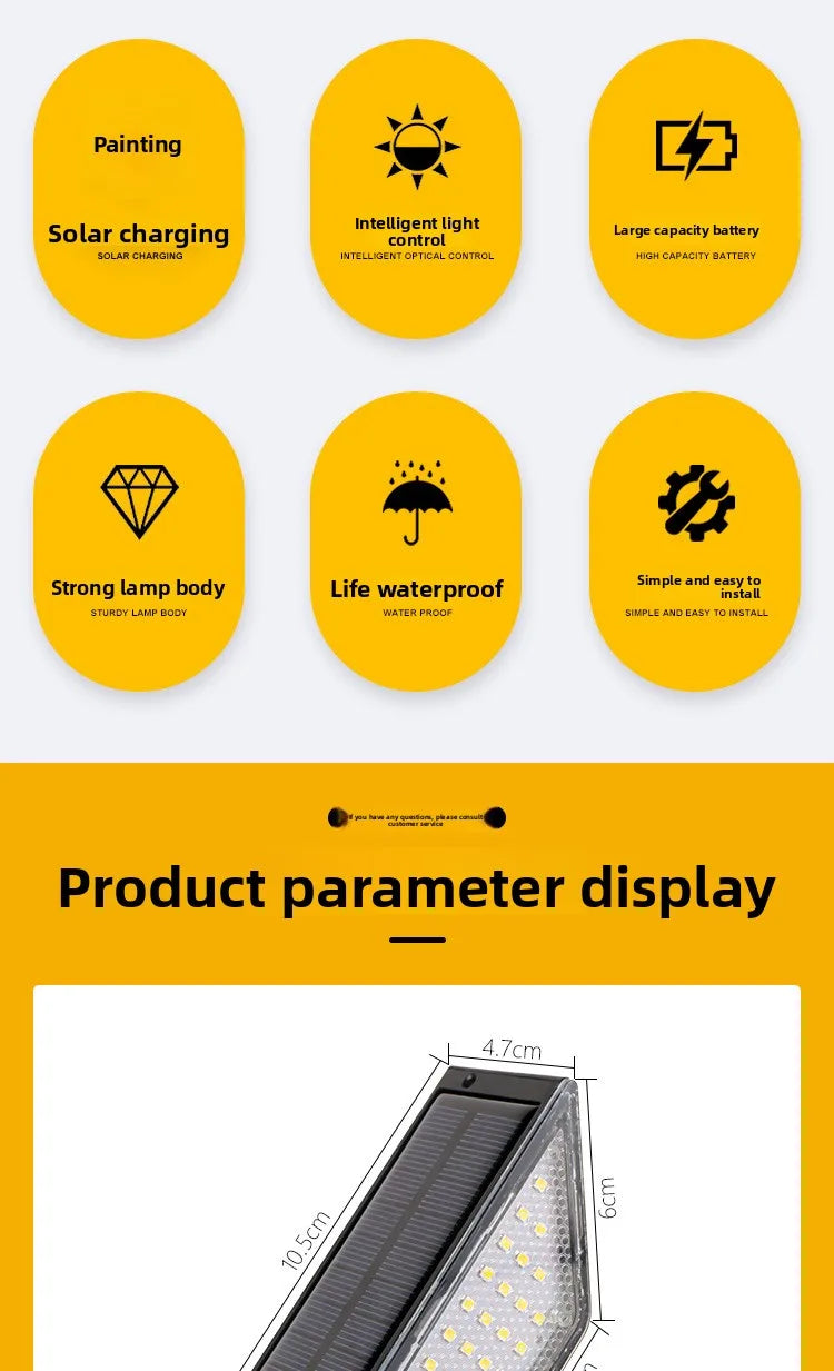 Outdoor Solar Stair Lights  12LM Auto Dimming Step Lamp  Driveway  Porch  Landscape  Easy Install No Wiring Needed