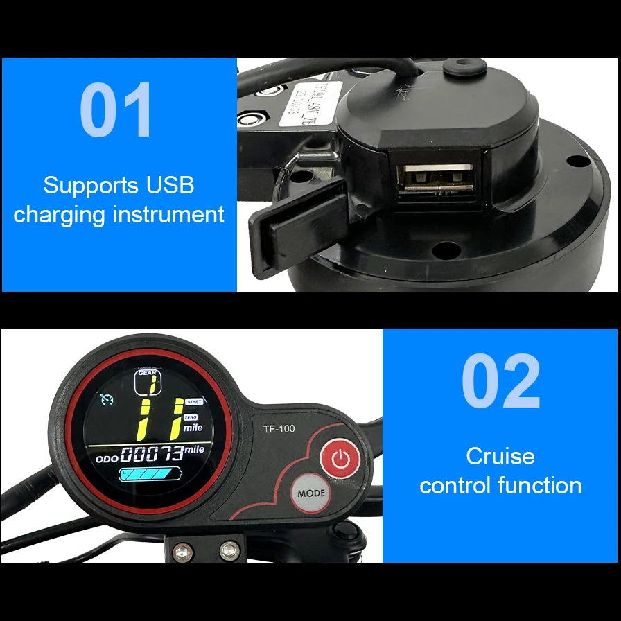 800W Powerful Electric Scooter 48V 13Ah Max Speed 45km/h Long Range 10'' Tires Dual Shock Absorbing Folding EScooter for Adults