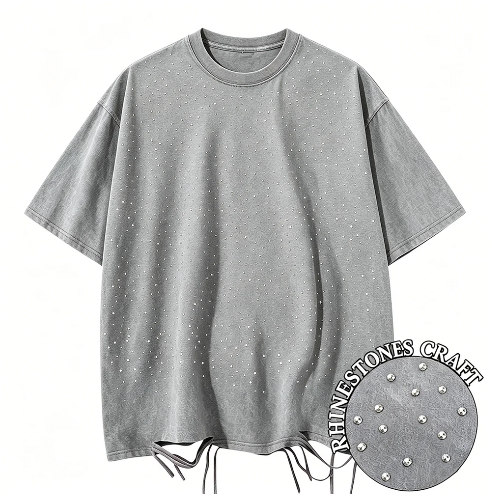 Solid Washed And Distressed T Shirt Men Trendy Loose Holes Clothes Summer Breathable Fitting Pure Cotton Soft Unisex T-Shirt