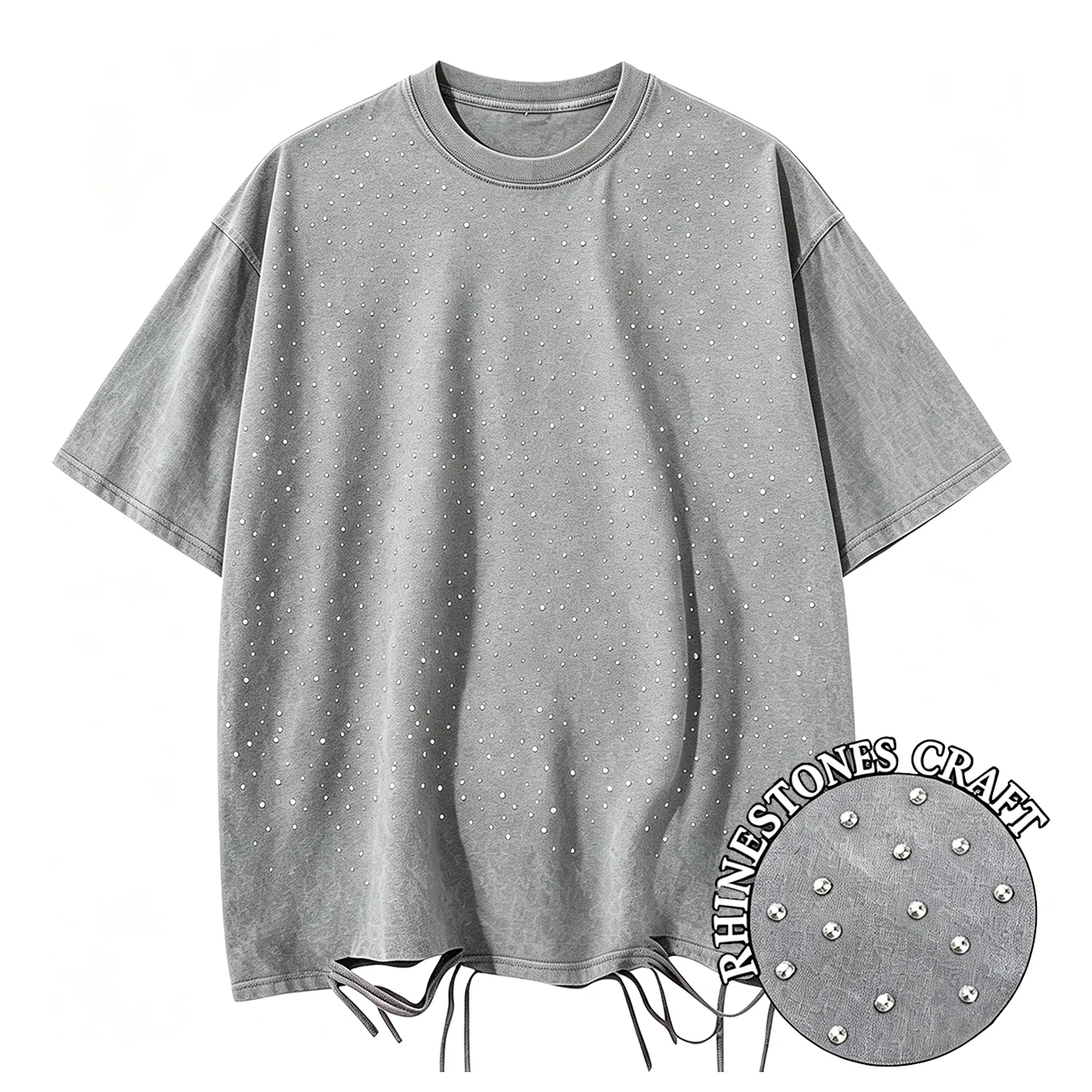 Solid Washed And Distressed T Shirt Men Trendy Loose Holes Clothes Summer Breathable Fitting Pure Cotton Soft Unisex T-Shirt