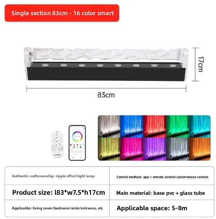 3D dynamic water ripple wall washing atmosphere pattern room background decoration LED projection light