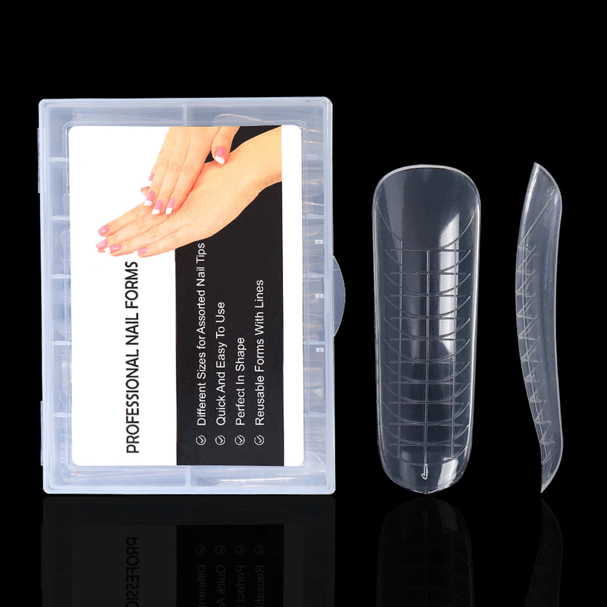 BNG Top Forms for Nails Dual Forms Nails Forms for Extension Full Cover Quick Building Gel Mold Tips Poly Nail Gel Mold