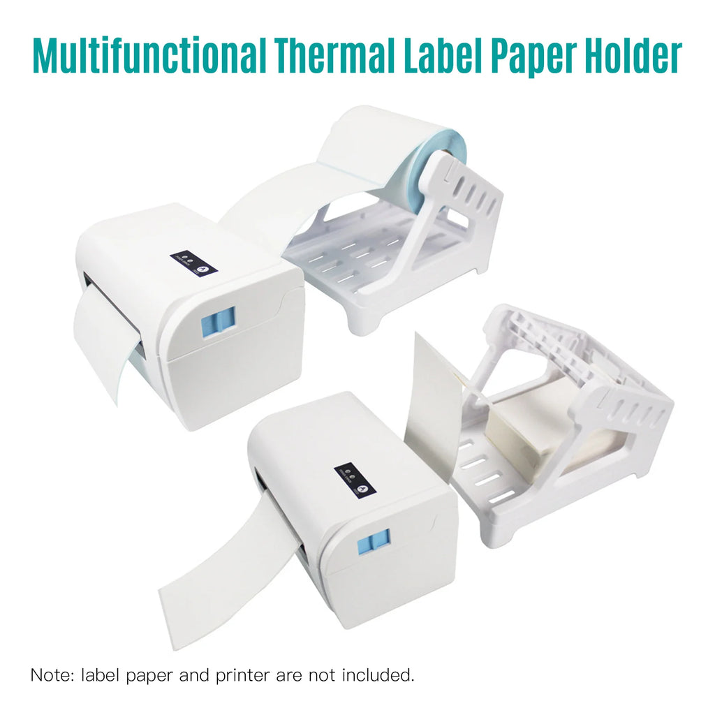 Label Holder for 4x6 Shipping Labels Printer Rolls and Fanfold Labels 2 in 1 Work for Desktop Themal Label Sticker Dispenser