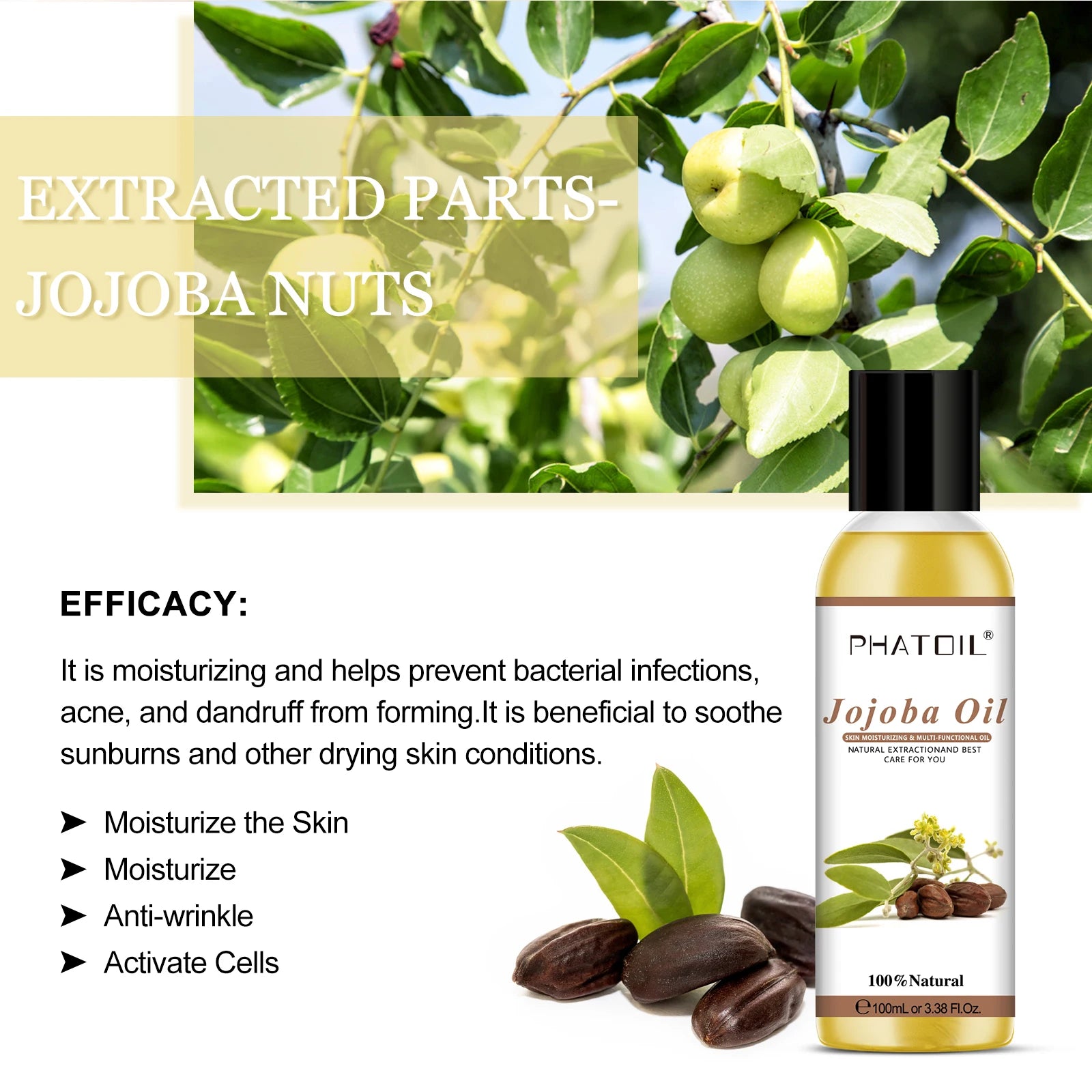 PHATOIL 100ML Copaiba Pure Essential Oils Helichrysum Neroli Australian Tea Tree Lemon Eucalyptus Turmeric Oregano Spearmint Oil