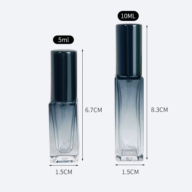 3pcs 5/10ml High Quality Perfume Spray Bottle Portable Empty Glass Cosmetic Atomizer Spray Container Travel Refillable Bottles