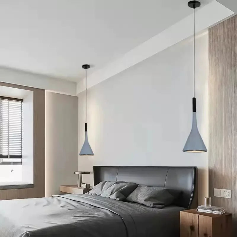 Nordic Personalized Colored LED Small Chandelier Bedroom Restaurant Kitchen Dining Desk Pendant Lamp Art Lighting Decor Fixture