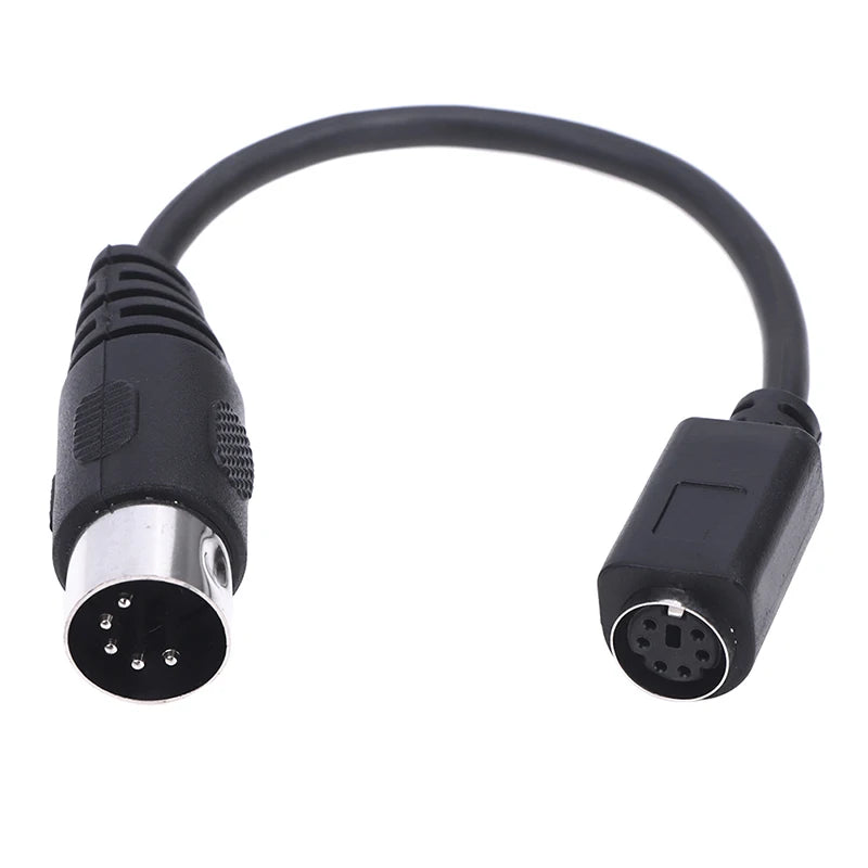 1PC PS/2 Keyboard To AT 5 Pin DIN MD 6-pin Female To DIN 5-pin Male Cable Ps2 Keyboard And Mouse Transmission Cable