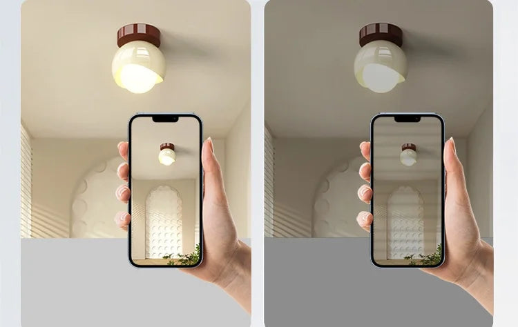 IWHD Glass Iron LED Ceiling Lamp Home Lighting Aisle Restaurant Living Room Light Fixtures Modern Ceiling Lights Decoration