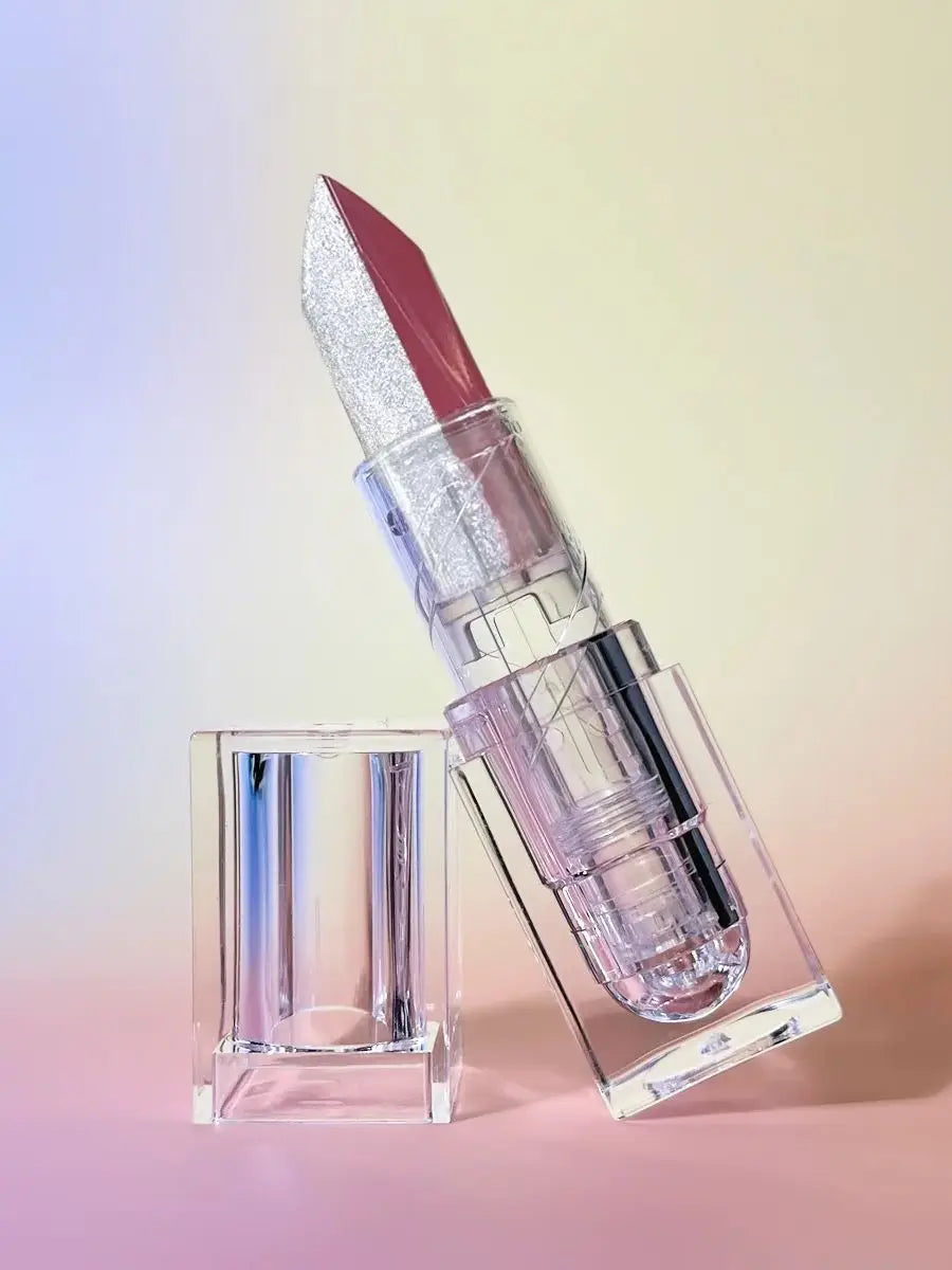 1PC Sexy Glitter Two-tone Lipstick Matte Lipsticks Cosmetics Easy to Use Lip Tint Makeup Lip Rose Red High Pigment Lip Glaze