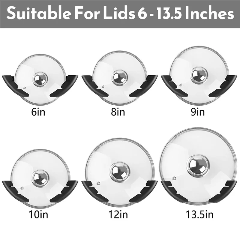 Pot Lid Organizer For Cabinet, Pot Lid Holder Organizer For Kitchen Cabinet Door, Universal Pan Lids Organizer-AT64