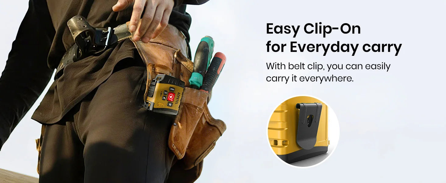 MiLESEEY  2-in-1Digital Reading Tape measure DT20 5m Rechargeable Measurement Tool, for Distance/Area/Volume