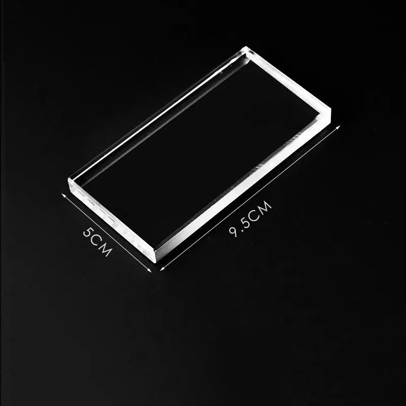 False Eyelash Glue Holder Pallet Eyelash Extension Stand pads with Tick Mark Crystal Glass Adhesive Glue Holder