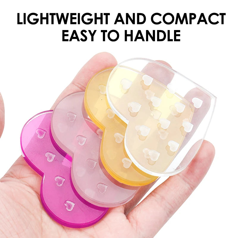 NATUHANA Heart-Shaped Crystal Resin Eyelash Glue Pad, Glass-Like Adhesive Holder Pallet for Lash Extensions, Cute Makeup Tool