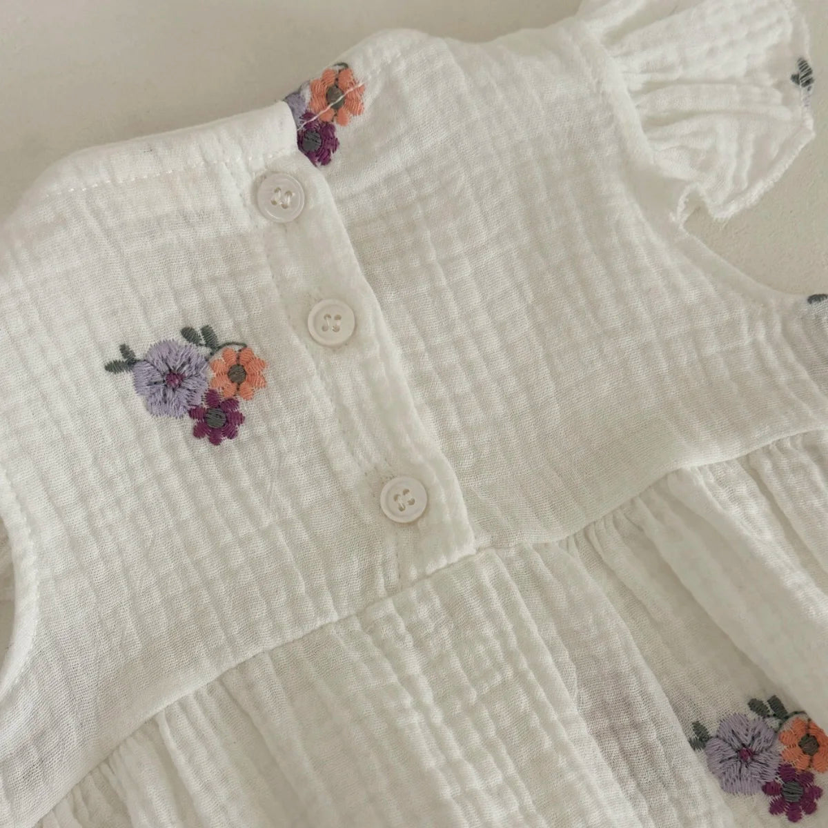 Baby Girl Clothing New Summer Newborn Baby Girl Romper Embroidered Flowers Cotton Toddler Baby Girls Jumpsuit 1-18M
