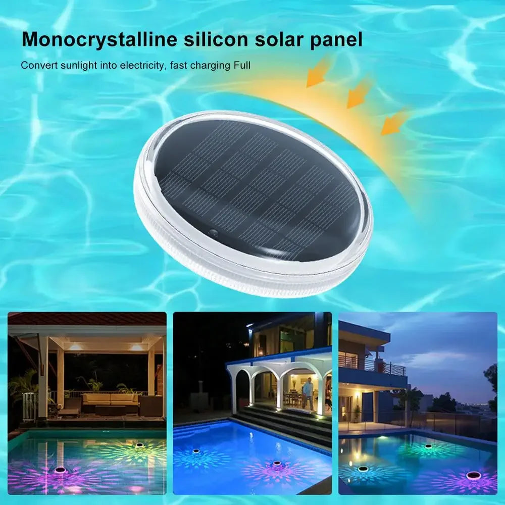 Outdoor LED Solar Pool Lights Waterproof 3 Timer 9 Lighting Floating Lamp For Garden Pool Party Decoration
