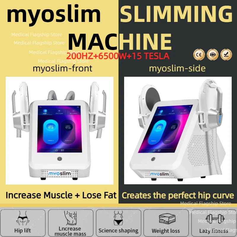 MYOslim EMS Body Slim Sculpt Muscle Stimulate Fat Removel Machine 6500W  RF Weight Lose Portable Electromagnetic