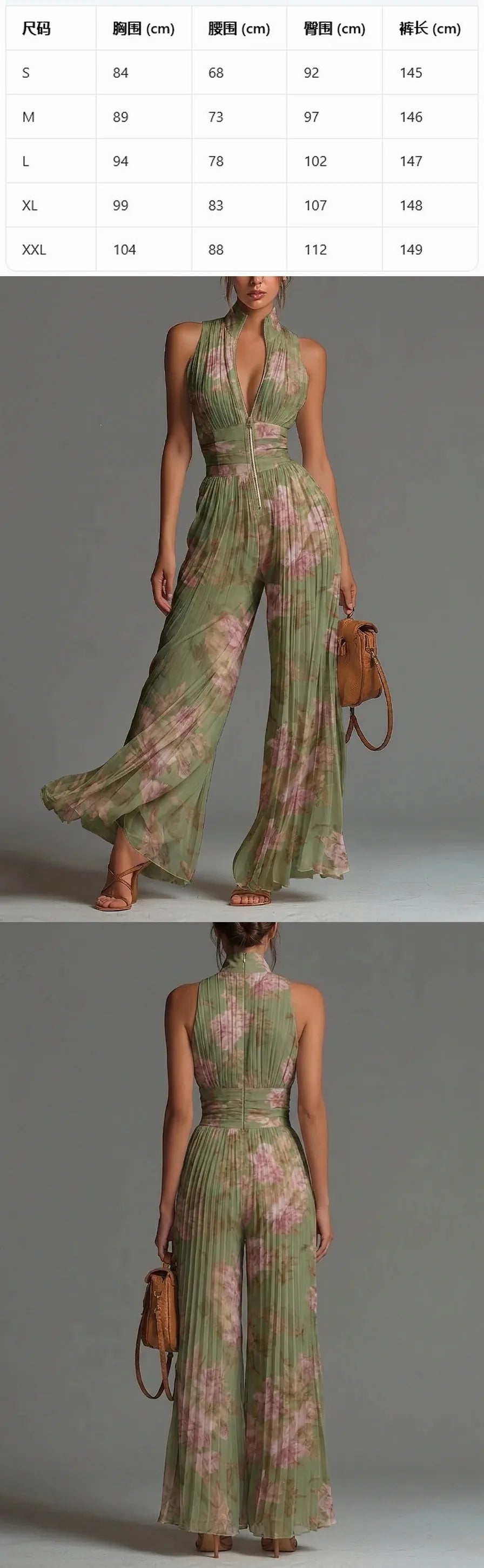 Sexy Sleeveless Jumpsuit Printed Mesh Split Irregular Hem Bodysuit Overall Pants Jumpsuits Spring Summer
