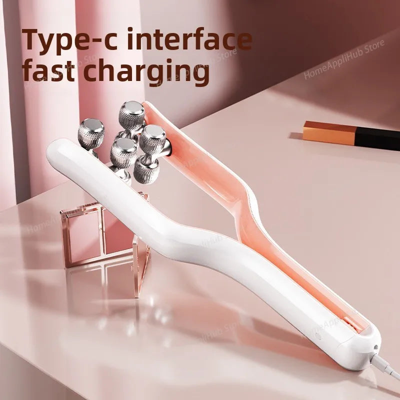 roller facial massager EMS micro current three-level intensity adjustment care rechargeable skin management device facial massa