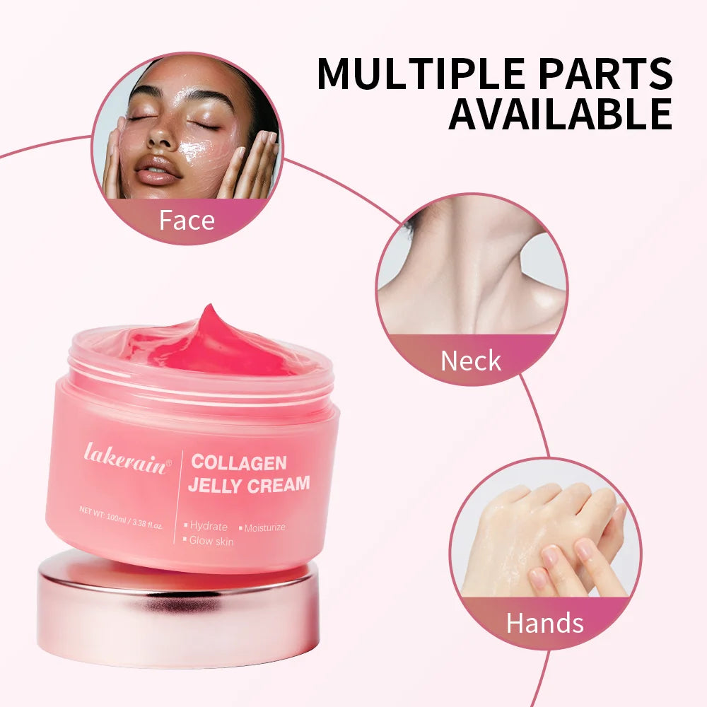100g Collagen Jelly Cream Hydrolyzed Collagen Soft Moist Jelly Essence Shrinks Pores Moisturizing Smooth Skin Care Products