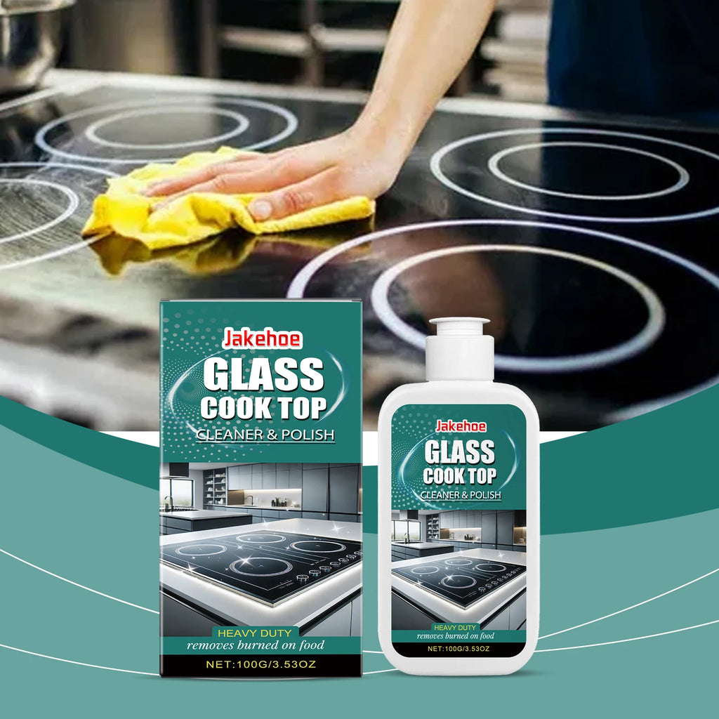 Glass Cooktop Cleaner Polish Ceramic Induction Stovetop Cleaning Burnt Food Remove Household Kitchen Glass Surface Stove Cleaner