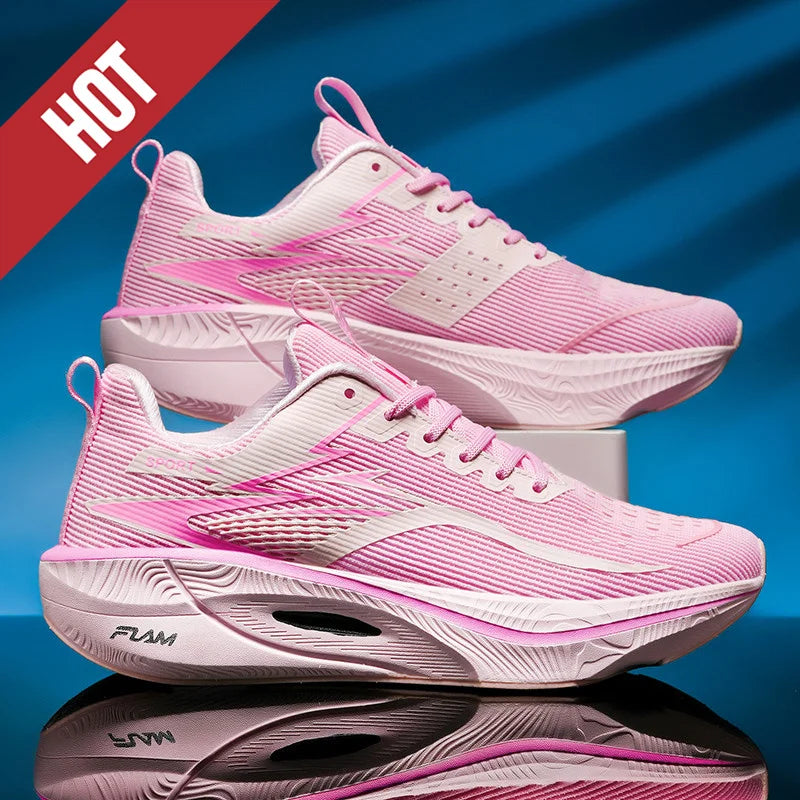 Running Shoes Carbon Board Speciality Marathon Men Sports Breathable Lightweight Women's Comfortable Athletic Nonskid Sneakers