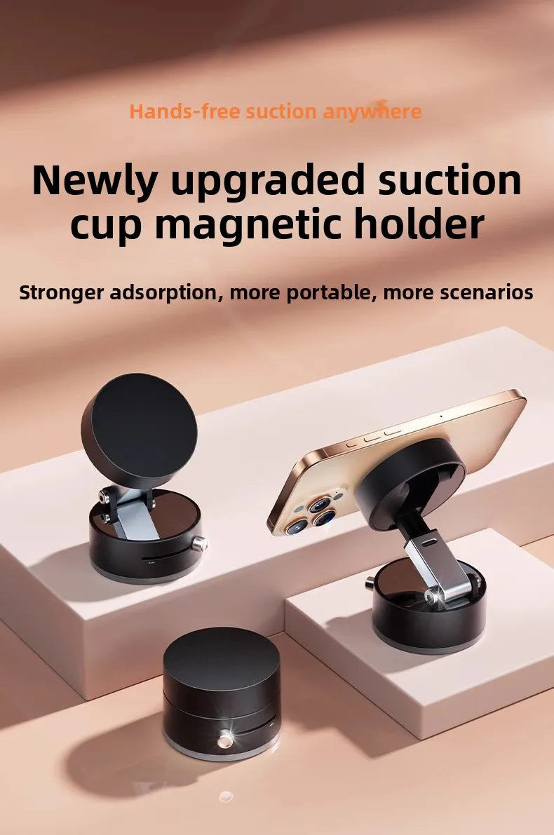Magnetic Phone Stand Compatible with iPhone 12 13 14 15 16 MagSafe & Android, Adjustable 360° Rotating Desktop Holder, Strong Ma