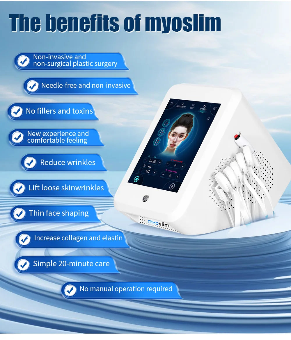 Professional EMS Face Lifting Machine Face Sculpting EMS Wrinkle Removal RF Skin Tightening Stimulator