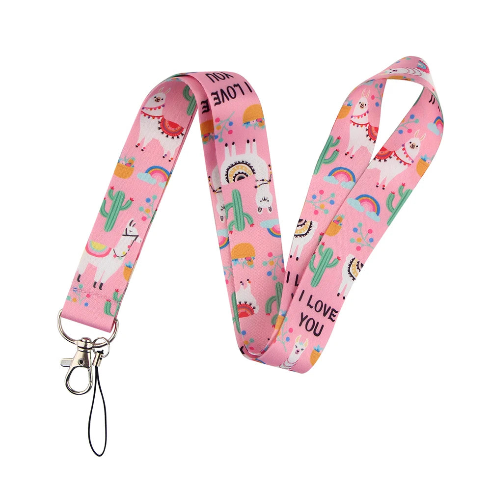 100 Designs Cute Art Lanyard for Keys Chain Badge Holder ID Credit Card Pass Hang Rope Lariat Mobile Phone Charm Accessories