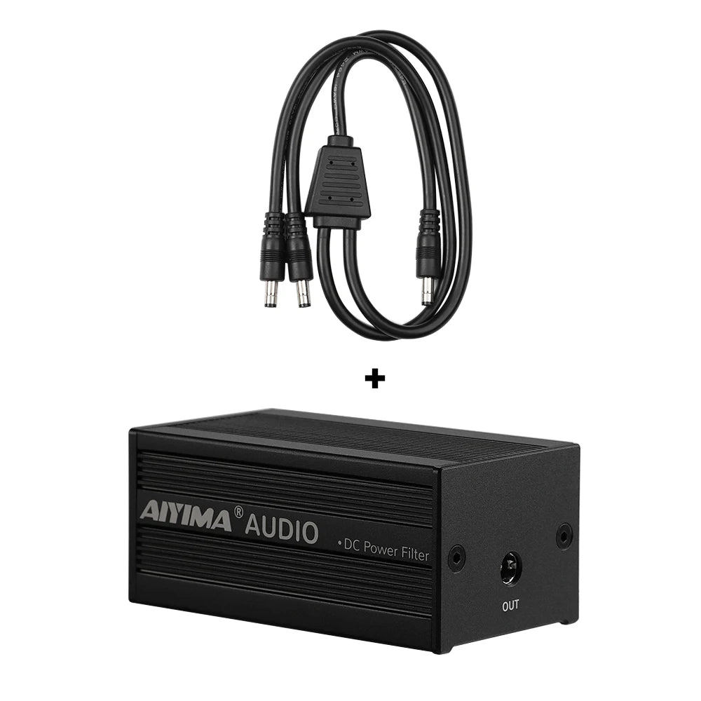 AIYIMA DC Power Filter EMI Noise Suppressor Ripple Reduction Dual Isolation Power Cleaner for DAC Amplifier A20 MON0/A80/A07 MAX