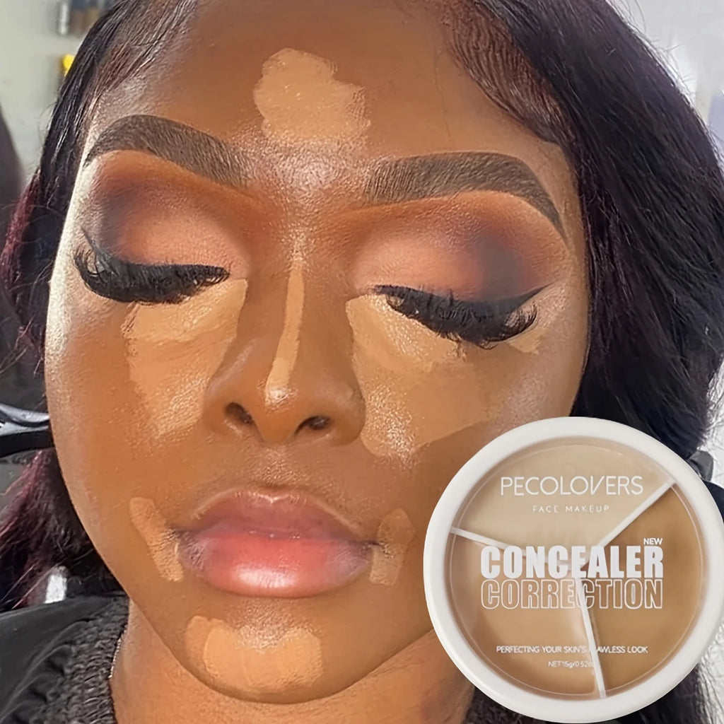 Concealer Even Skin Tone Universal Blemish Facial Makeup Concealer Palette Highly Praised 3-color Concealer Enhance Complexion