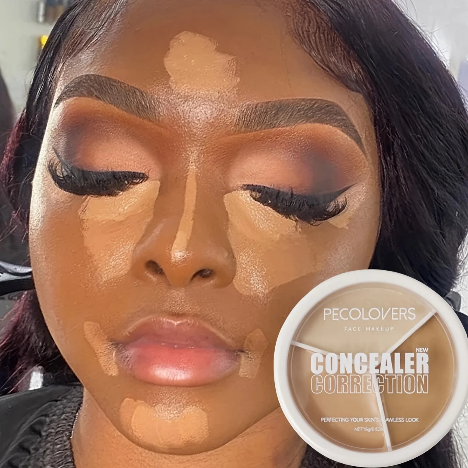 Concealer Even Skin Tone Universal Blemish Facial Makeup Concealer Palette Highly Praised 3-color Concealer Enhance Complexion
