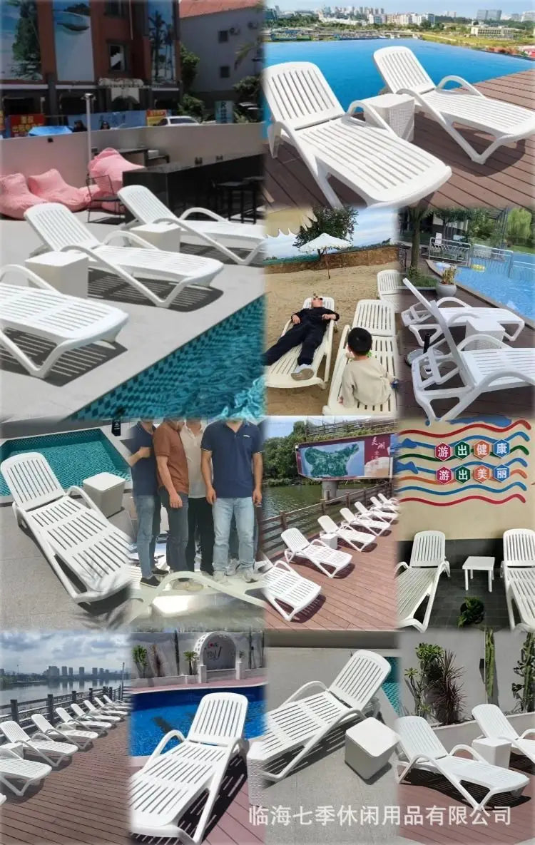 Outdoor pool loungers Hot spring Hammam bathroom Plastic leisure bed Internet celebrity bed Beach amusement park hotel bed