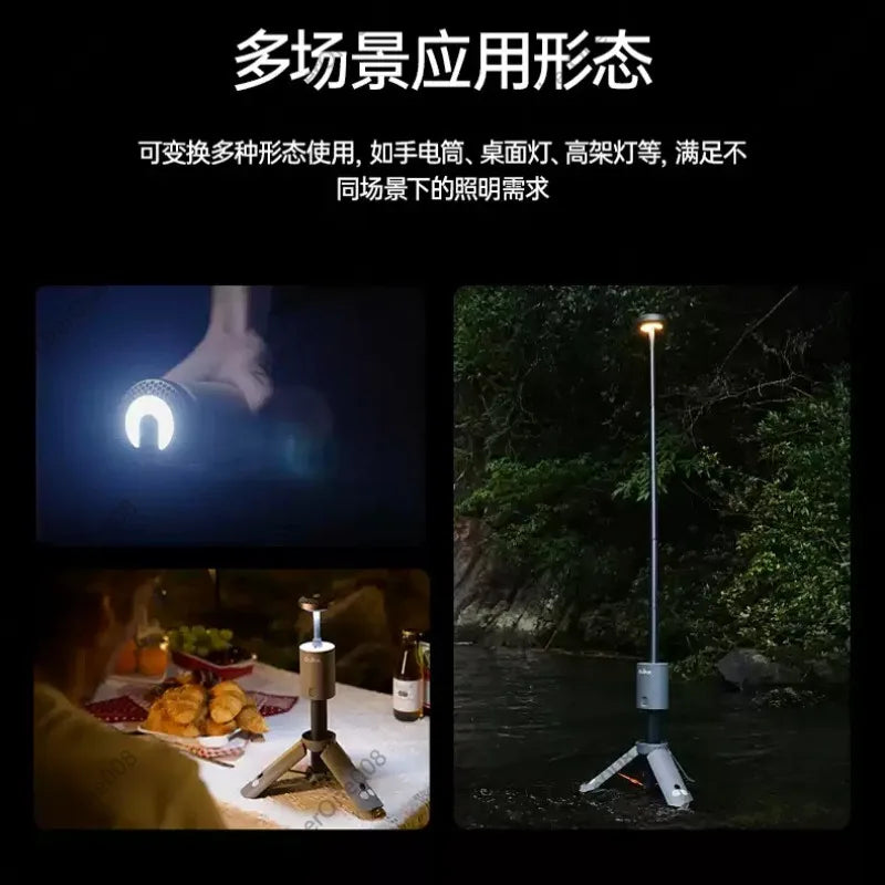 Telescopic Lantern All Terrain Outdoor Multifunctional Camping Light Phone Charging Treasure Travel Emergency Tent Lamps
