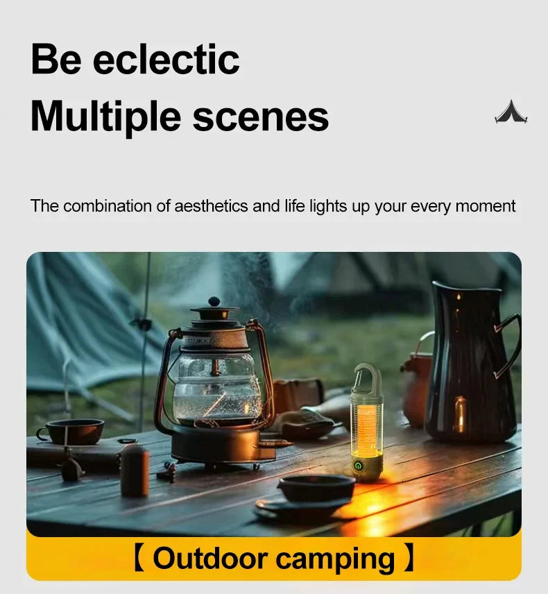Multi Functional Camping Light Outdoor LED Night Riding light Rechargeable Flashlight Night Light Waterproof Travel Light