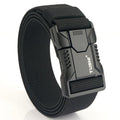 TUSHI Luxury Metal Quick Release Pluggable Buckle Belt For Men Durable Elastic Tactical Belts Cowboy Outdoor Stretch Work Belt