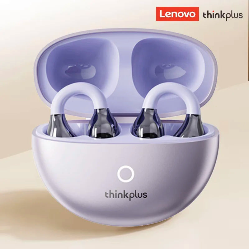 Lenovo LP25 PRO Bluetooth 5.4 Headphones Ear Clip Sport Wireless Headset Long Battery Life Noise Reduction Earphones HD Mic Call