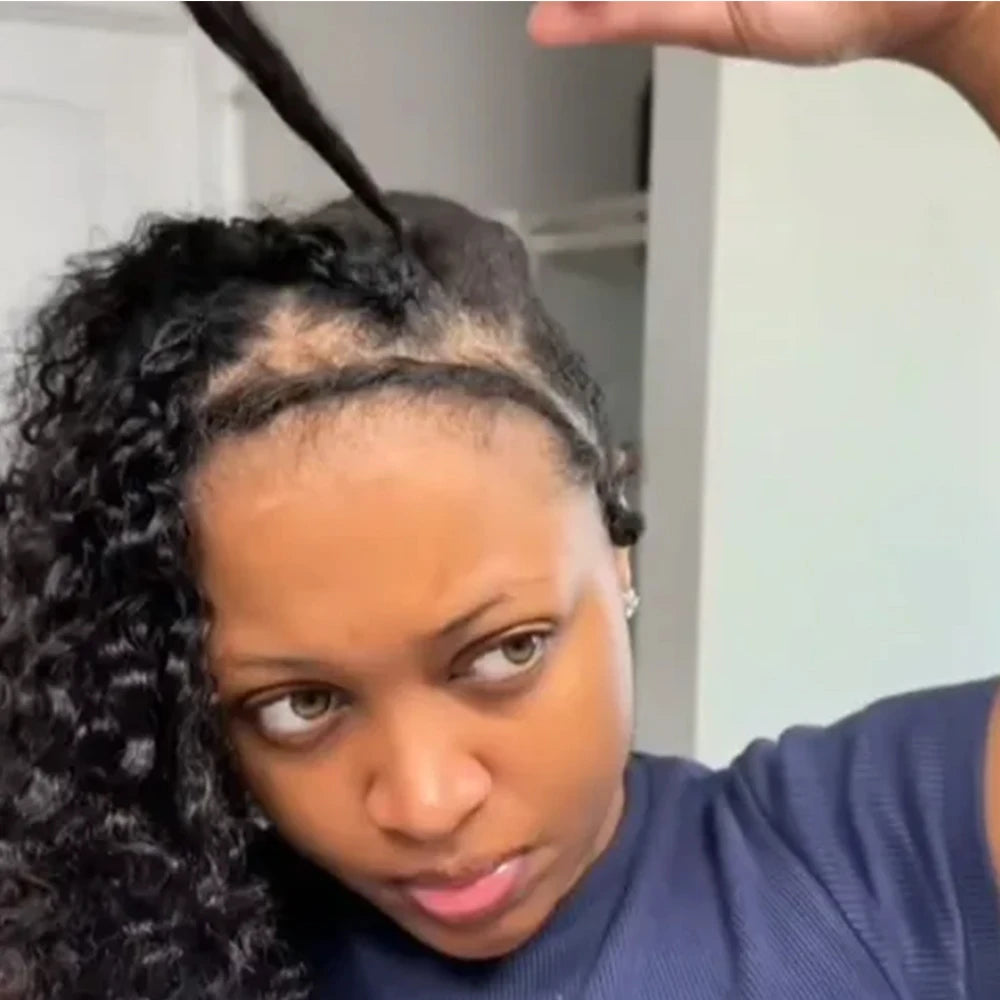 3rd Generation Deep Curly Crochet Human Hair Extension With Coily End Boho Braids Pre Separated Remy Feather Crochet Extension