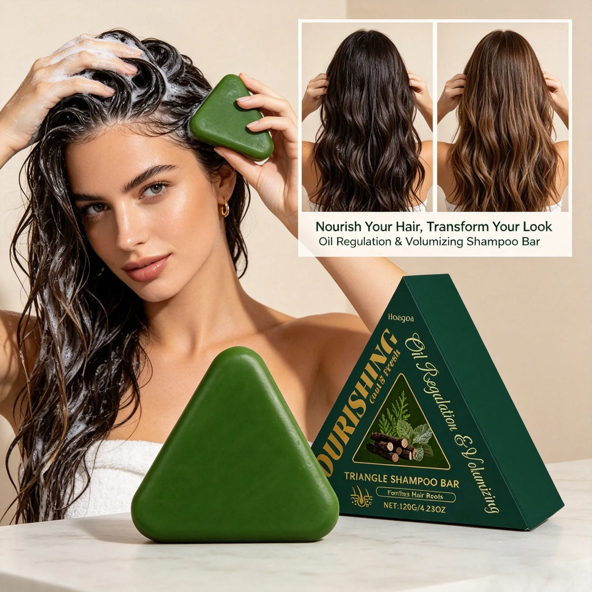 Herbal Shampoo Soap Gently Cleanses Scalp Refreshing Control Oil Dandruff Purifies Reduce Breakage Nourishes Hair Root Treatment