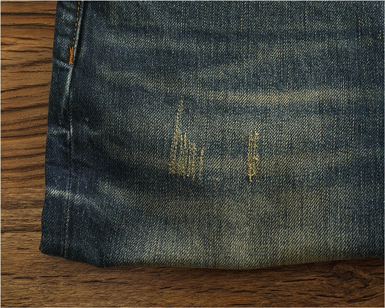 2025 Spring and Autumn New American Retro Heavyweight Denim Jeans Men's High Street 94.2% Cotton Washed Straight Casual Pants