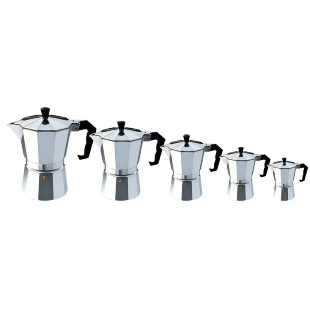 KNCOKAR 1/2/3/6/9/12/14cup Stovetop Moka Coffee Maker Italian Top Moka Espresso Cafetera Expresso Percolator Cafe Coffee Pot