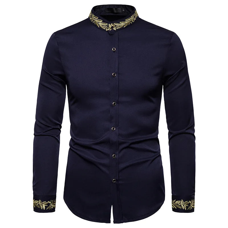 2026 Men's Summer Casual Long Sleeve Shirts Slim Fit Turn Down Collar Shirts Formal Office Business Shirts for Men Tops Big Size
